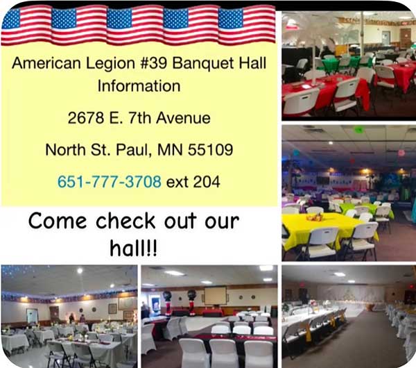 Rent Banquet Hall in North Saint Paul MN.