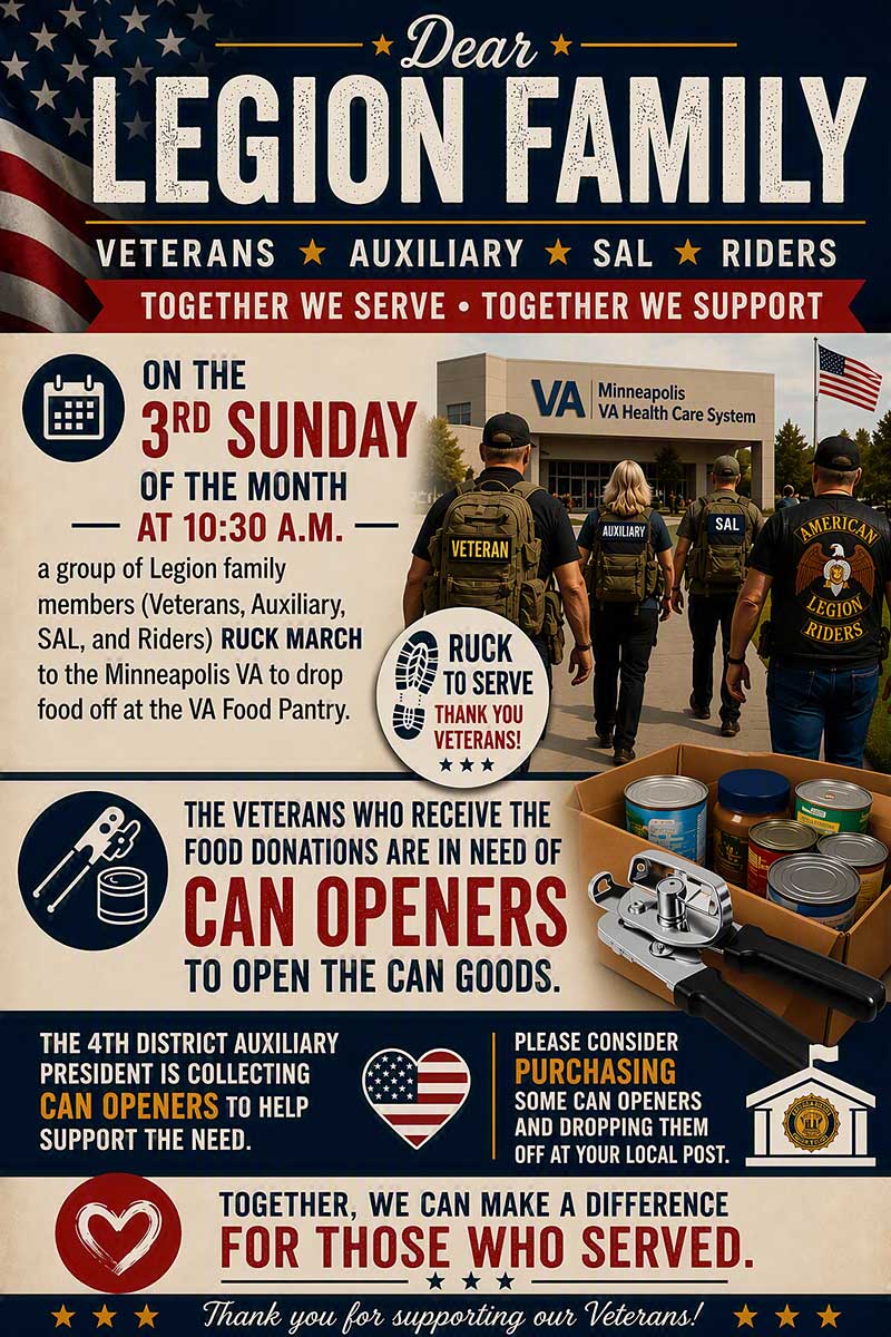 Can Openers for Veterans.