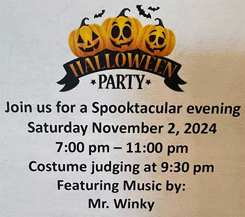 Annual Halloween Party Costume Contest Saturday Nov. 2 at the Legion!