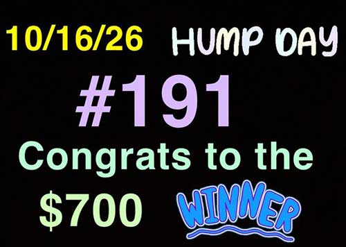 Hump Day winning number10/16/24.