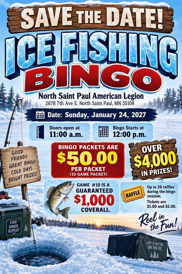 Ice Fishing Bingo.
