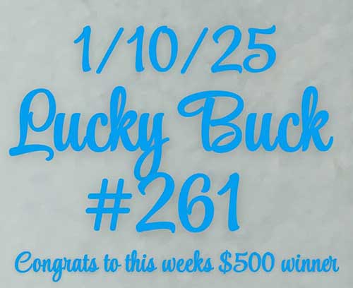 Lucky Buck win number Jan. 10.