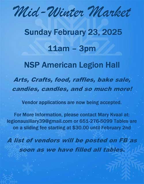 Mid-Winter Market at the Legion!