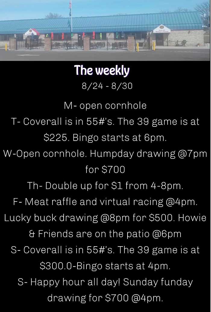 The Weekly events.