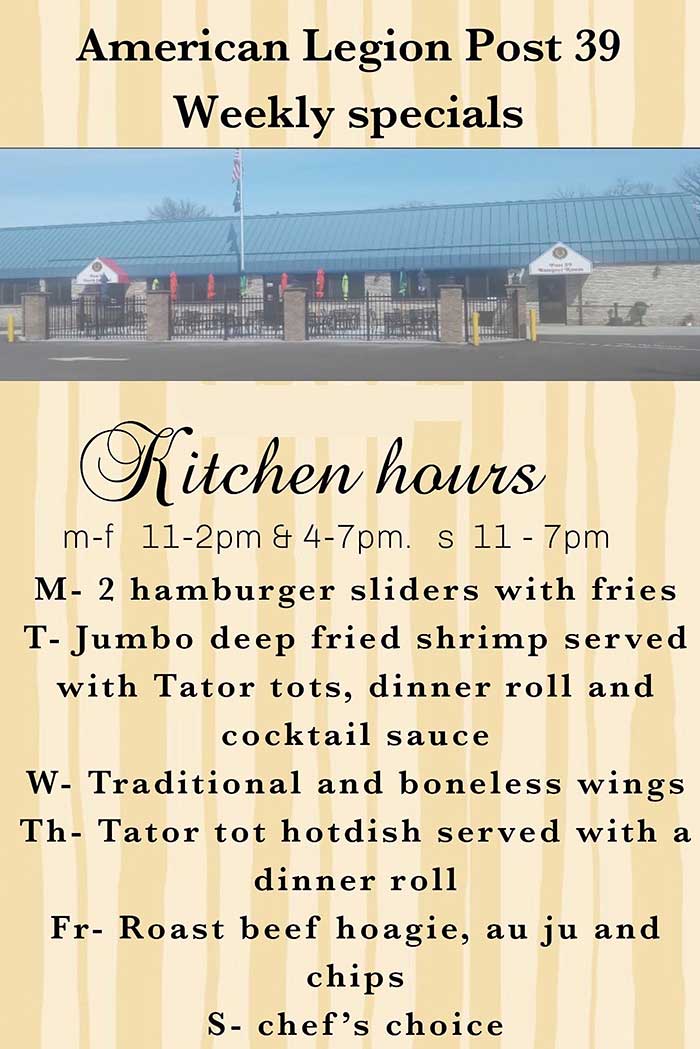 Weekly Specials.
